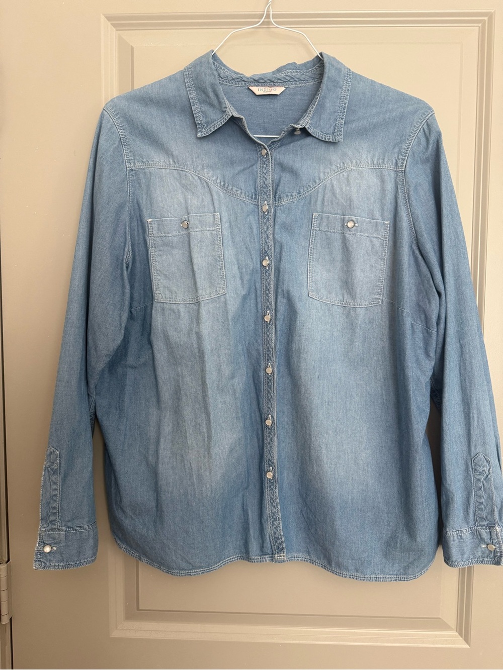 Women M&S Indigo Collection denim button-down shirt size XL - UK20